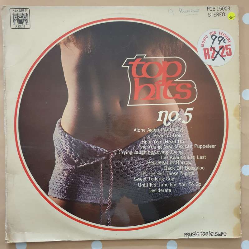 Top Hits No 5 - Vinyl LP Record - Very-Good+ Quality (VG+)