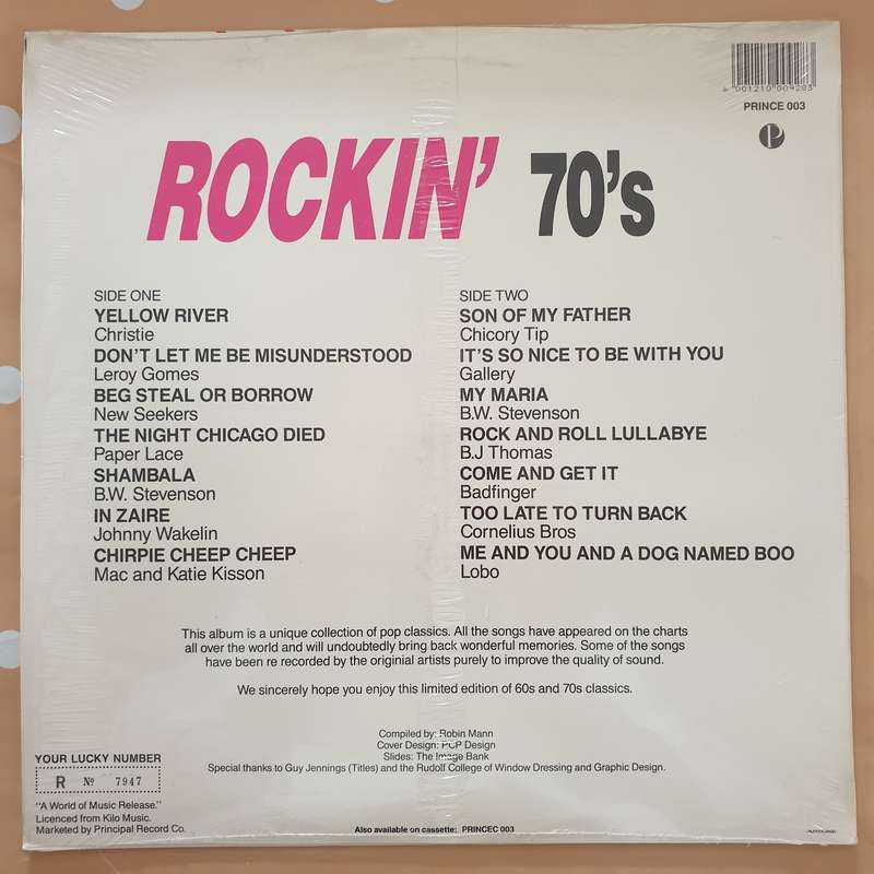 Rockin' 70's - Original Artists - Vinyl Record LP - Sealed