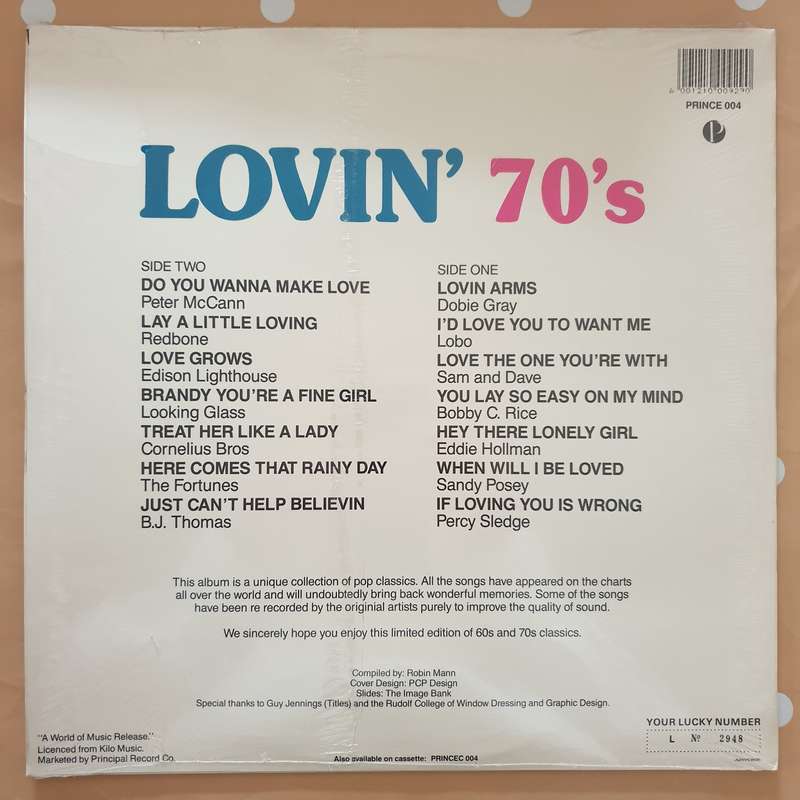 Lovin'' 70's - Original Artists - Vinyl Record LP - Sealed