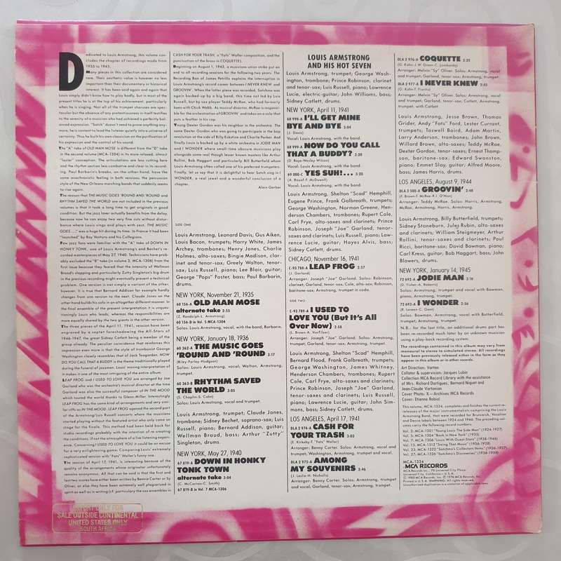 Louis Armstrong 11 - Satchmo Forever - Jazz Heritage Series - Vinyl LP Record - Very-Good+ Qualit...