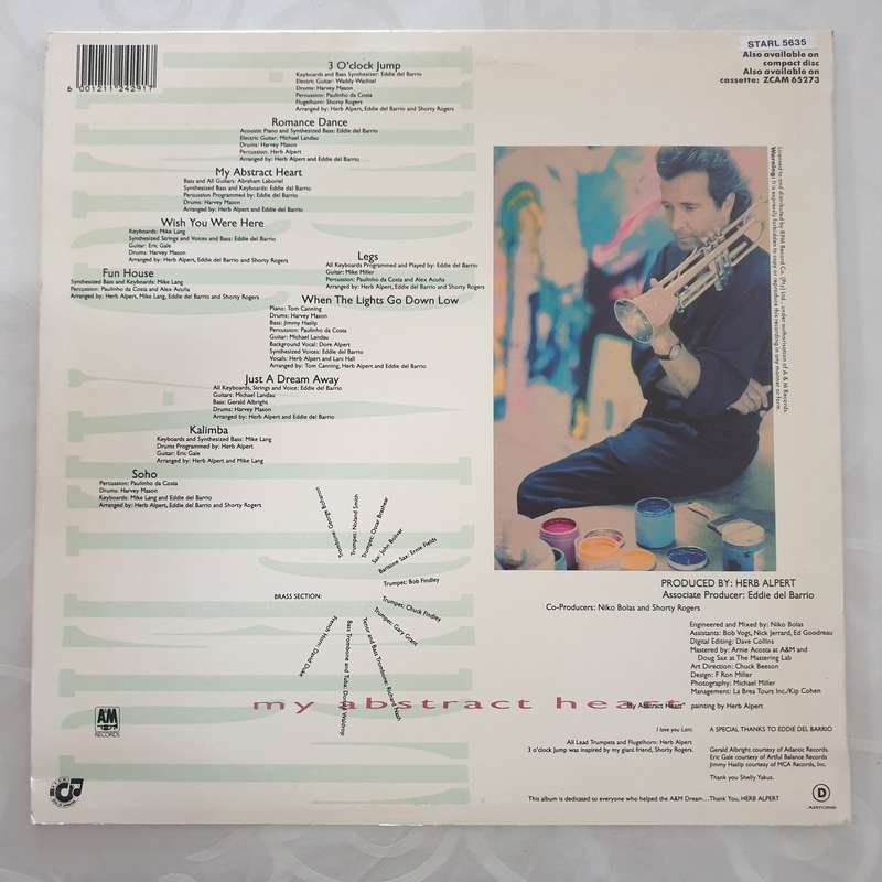 Herb Alpert  My Abstract Heart - Vinyl LP Record - Very-Good+ Quality (VG+)