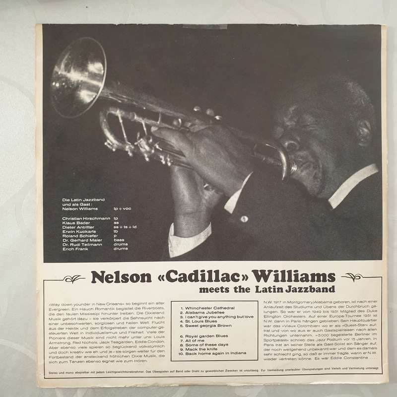 Latin Jazz Bank - Nelson "Cadillac" Williams -  Vinyl LP Record - Very-Good+ Quality (VG+)