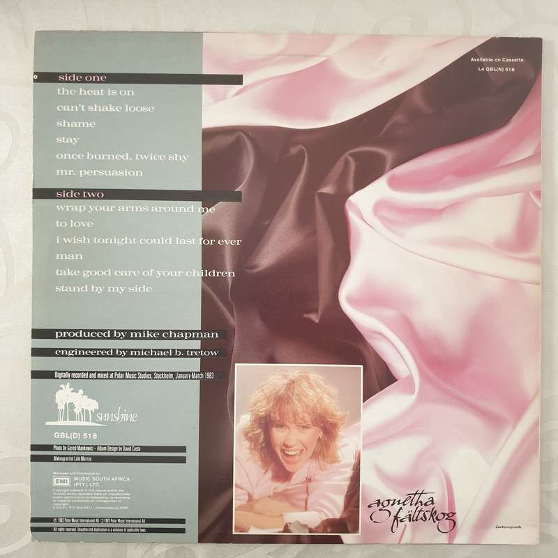Agnetha Faltskog  Wrap Your Arms Around Me  -  Vinyl LP Record - Very-Good+ Quality (VG+)