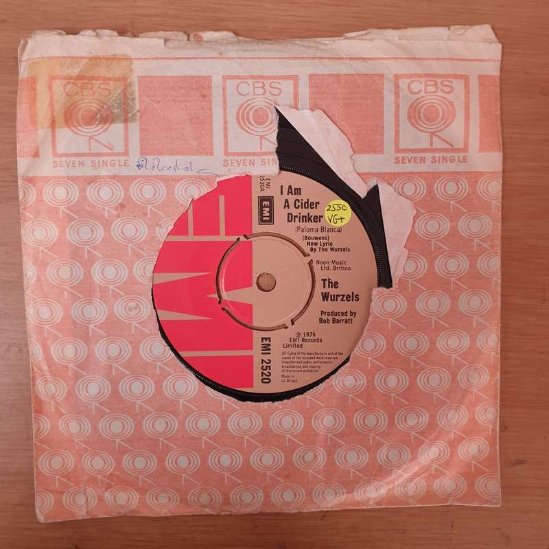 The Wurzels  I Am A Cider Drinker - Vinyl 7" Record - Very-Good+ Quality (VG+)