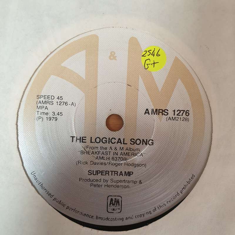 Supertramp  The Logical Song - Vinyl 7" Record - Good+ Quality (G+)