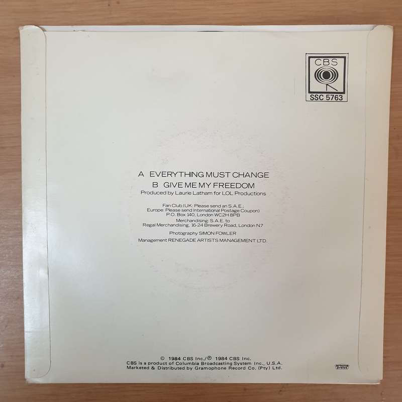 Paul Young  Everything Must Change - Vinyl 7" Record - Very-Good+ Quality (VG+)