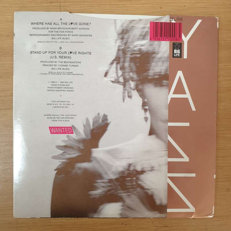 Yazz  Where Has All The Love Gone? - Vinyl 7" Record - Very-Good+ Quality (VG+)