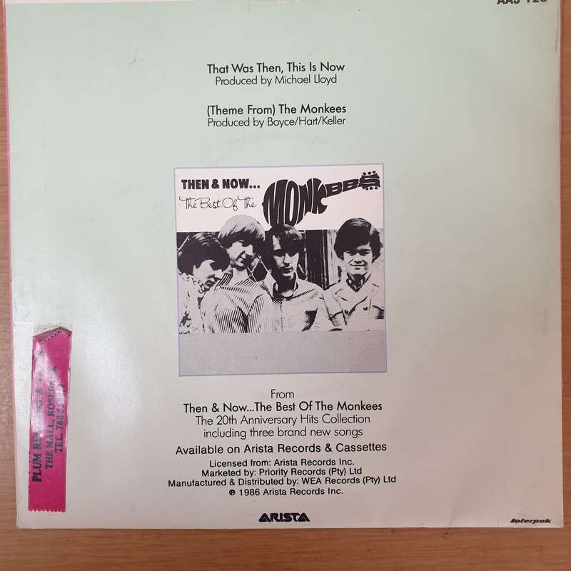 The Monkees  That Was Then, This Is Now / (Theme From) The Monkees - Vinyl 7" Record - Very...