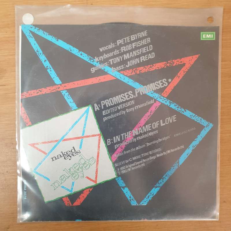 Naked Eyes  Promises, Promises - Vinyl 7" Record - Very-Good+ Quality (VG+)