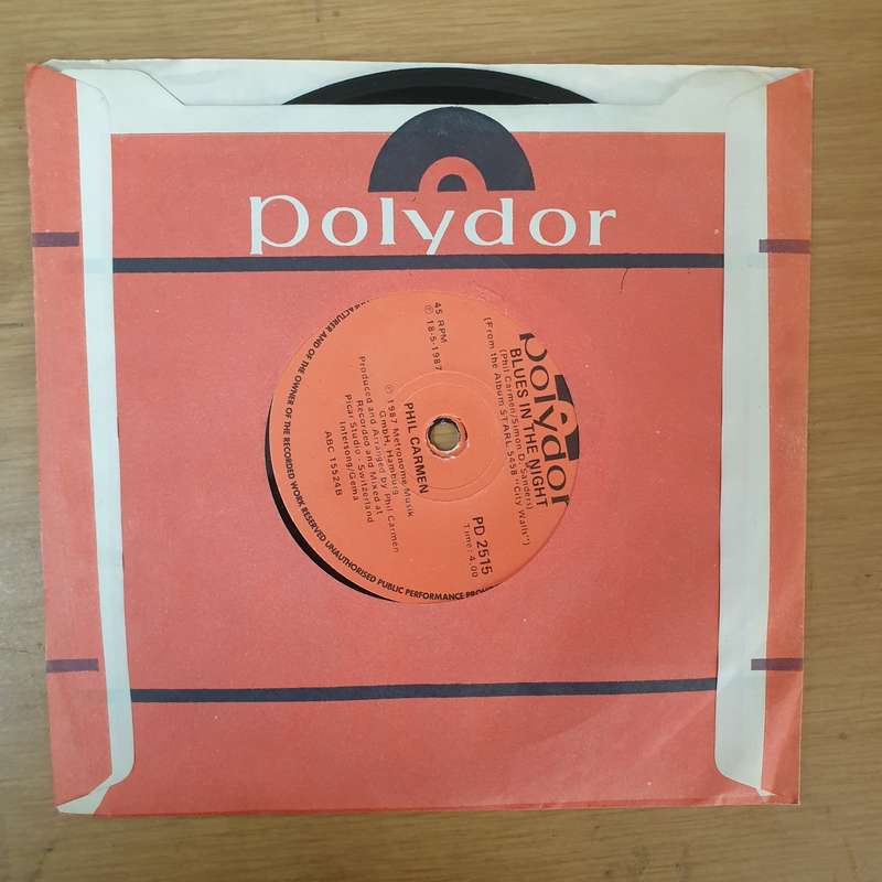 Phil Carmen  City Walls - Vinyl 7" Record - Very-Good+ Quality (VG+)