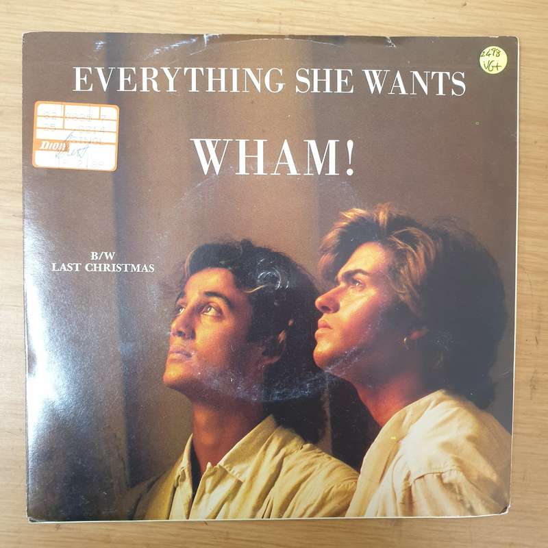 Wham!  Everything She Wants - Vinyl 7" Record - Very-Good+ Quality (VG+)