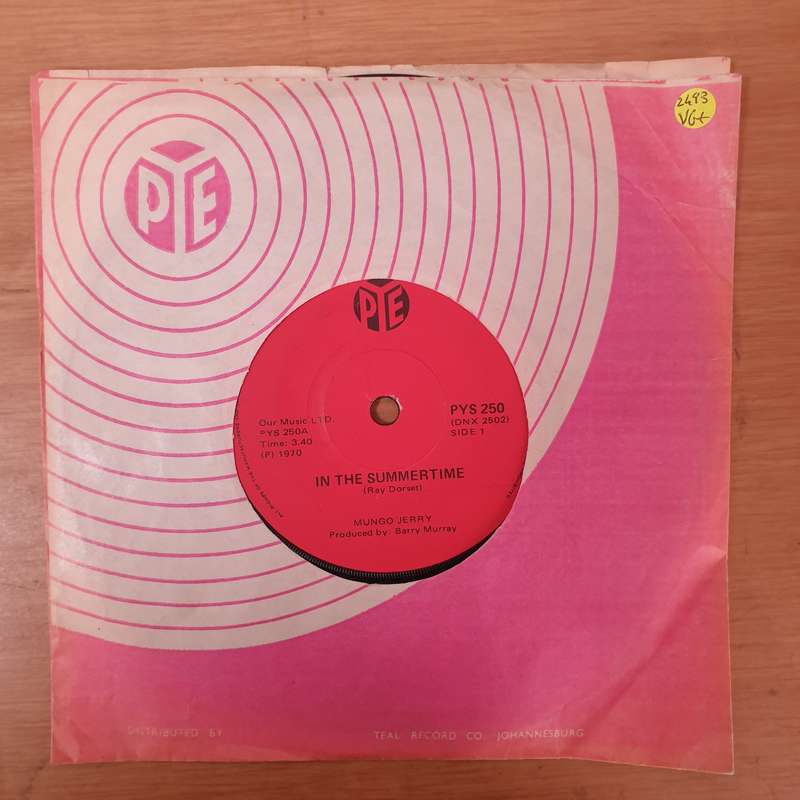 Mungo Jerry  In The Summertime - Vinyl 7" Record - Very-Good+ Quality (VG+)