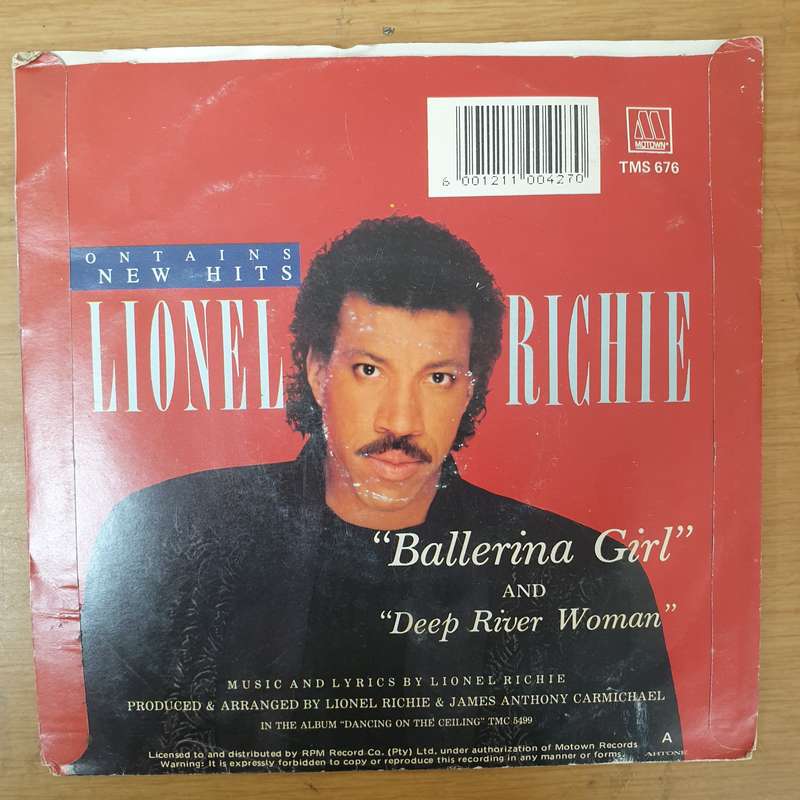 Lionel Richie  Deep River Woman / Ballerina Girl - Vinyl 7" Record - Very-Good+ Quality (VG+)