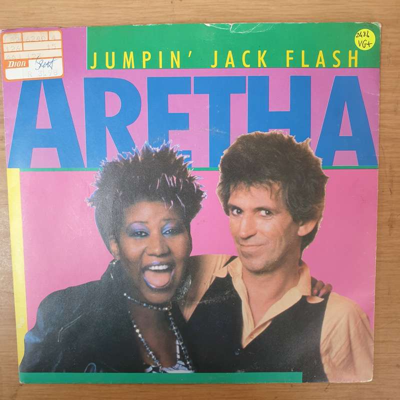 Aretha Franklin  Jumpin' Jack Flash - Vinyl 7" Record - Very-Good+ Quality (VG+)