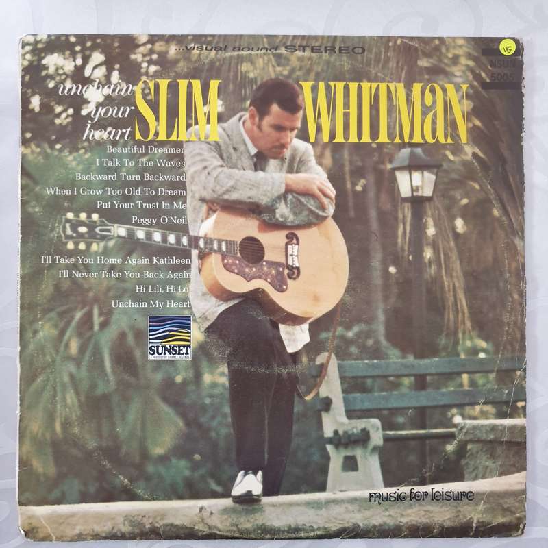 Slim Whitman  Unchain Your Heart  - Vinyl LP Record - Very-Good Quality (VG)