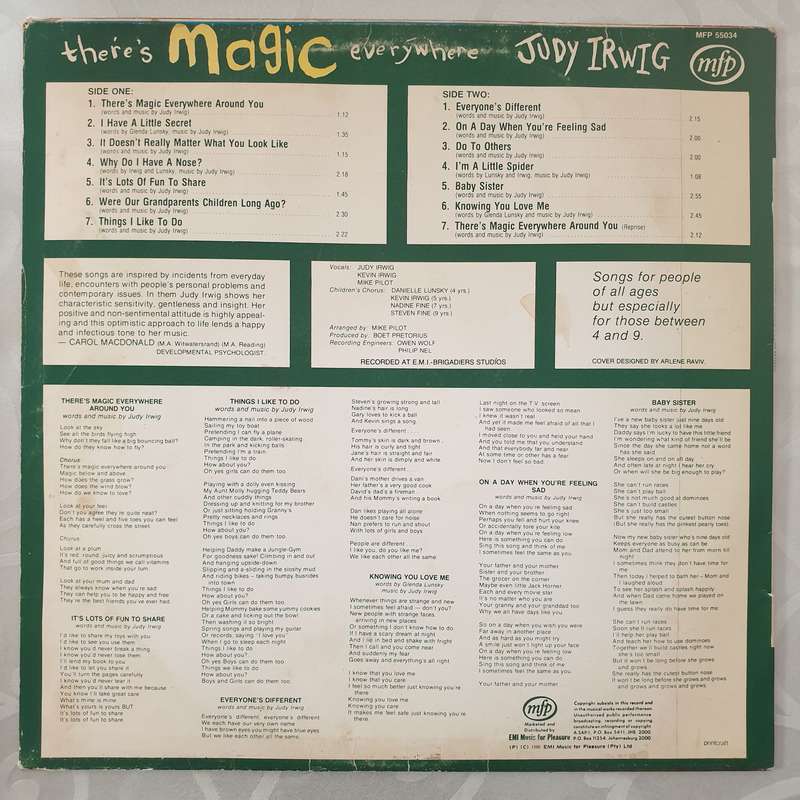 Judy Irwig - There's Magic Everywhere - Vinyl LP Record - Opened  - Very-Good- Quality (VG-)