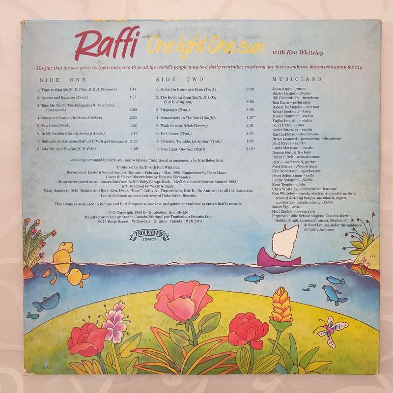 Rafi - One Light One Sun -  Vinyl LP Record - Very-Good+ Quality (VG+)