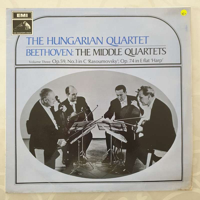 Beethoven, The Hungarian Quartet  The Middle Quartets - Volume 3 -  Vinyl LP Record - Very-...