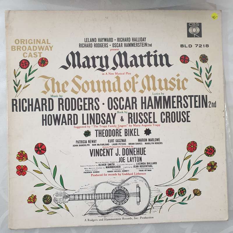The Sound Of Music - Mary Martin   - Vinyl LP Record - Opened  - Very-Good- Quality (VG-)
