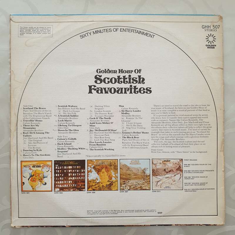Golden Hour of Scottish Favourites -  Vinyl LP Record - Very-Good+ Quality (VG+)