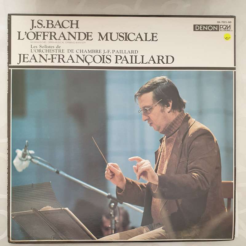 Johann Sebastian Bach, Jean-François Paillard  L'Offrande Musicale -  Vinyl LP Record - Ve...
