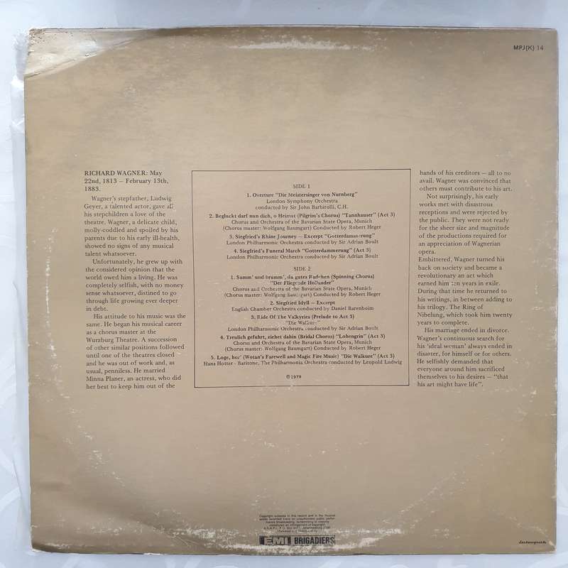 Wagner - Masterpiece - Vinyl LP Record - Very-Good- Quality (VG-)