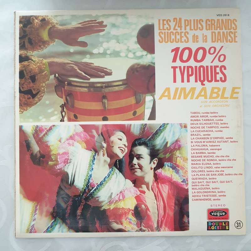 Aimable  Les 24 Plus Grands Succès de la Dance 100% Typiques - Vinyl LP Record - Very-Good...