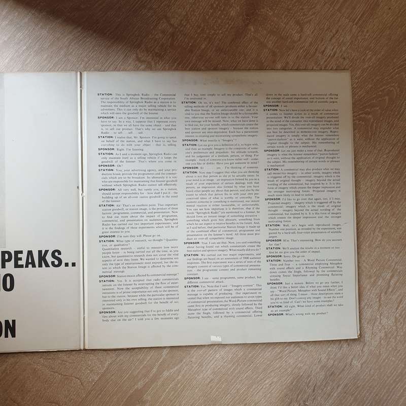Springbok Speaks - A Study in Sound Motivation - Vinyl LP Record - Very-Good+ Quality (VG+)