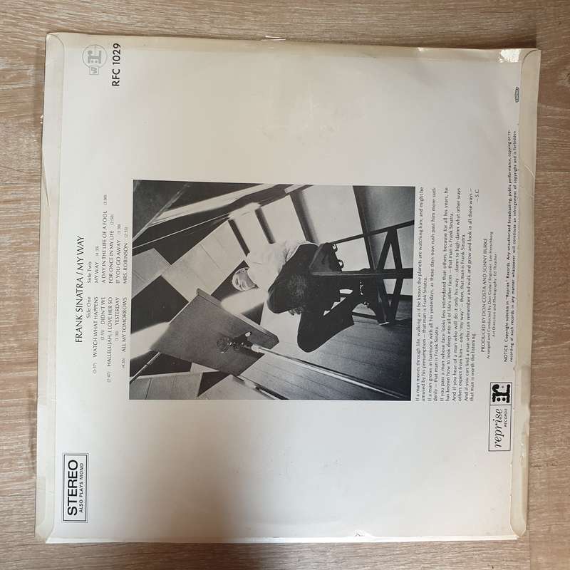 Frank Sinatra - My Way - Vinyl LP Record - Very-Good+ Quality (VG+)