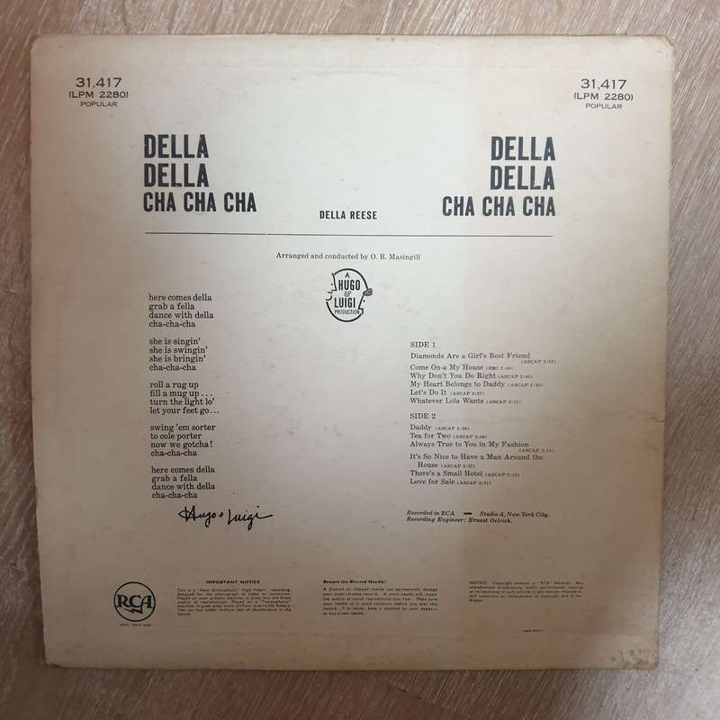 Della Reese - Cha Cha Cha - Vinyl LP Record - Good+ Quality (G+)