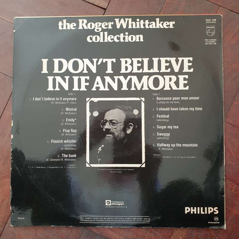Roger Whittakker - I Don't Believe in If Anymore - Vinyl LP Record - Very-Good+ Quality (VG+)