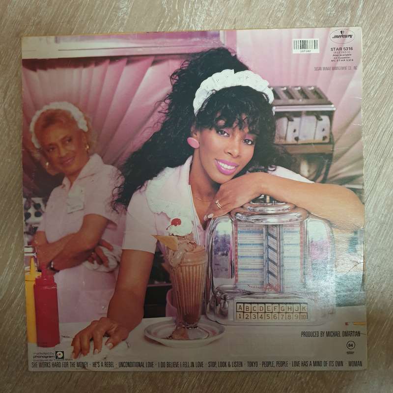 Donna Summer  She Works Hard For The Money - Vinyl LP Record - Very-Good- Quality (VG-)