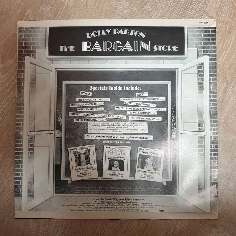Dolly Parton  The Bargain Store - Vinyl LP Record - Very-Good+ Quality (VG+)