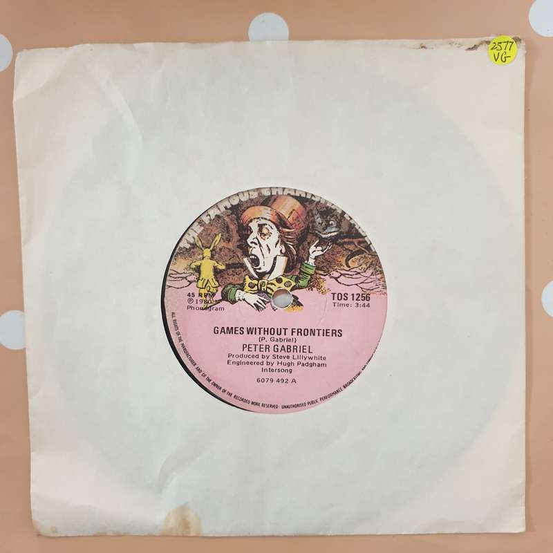 Peter Gabriel  Games Without Frontiers - Vinyl 7" Record - Very-Good Quality (VG)