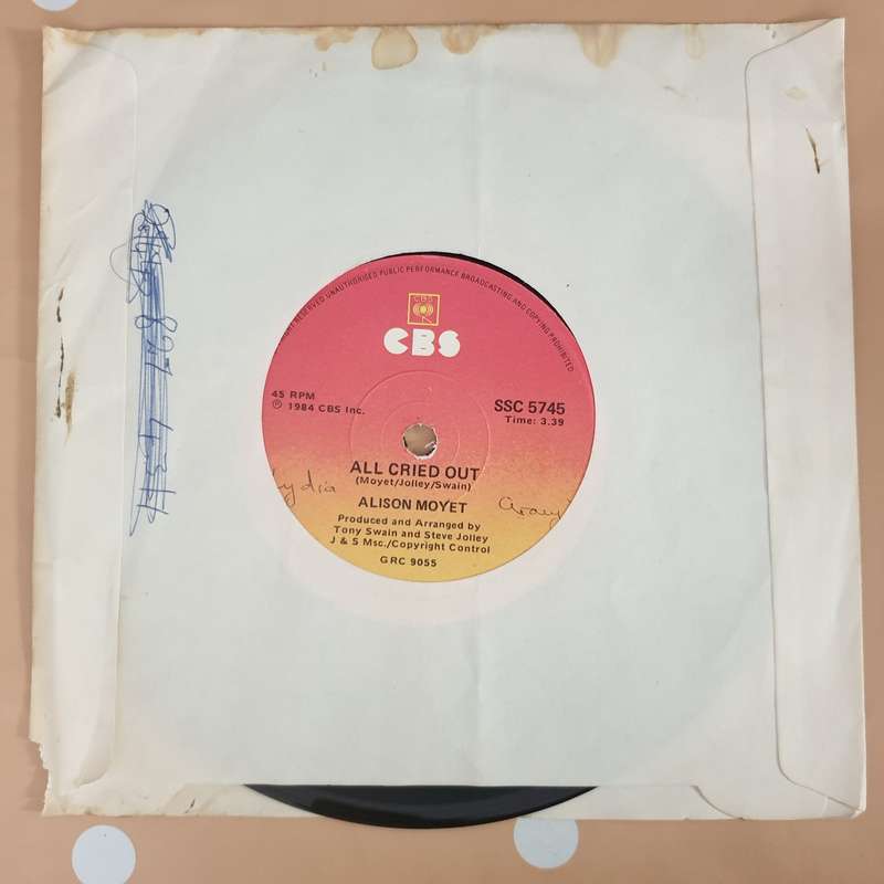 Alison Moyet  All Cried Out - Vinyl 7" Record - Very-Good+ Quality (VG+)