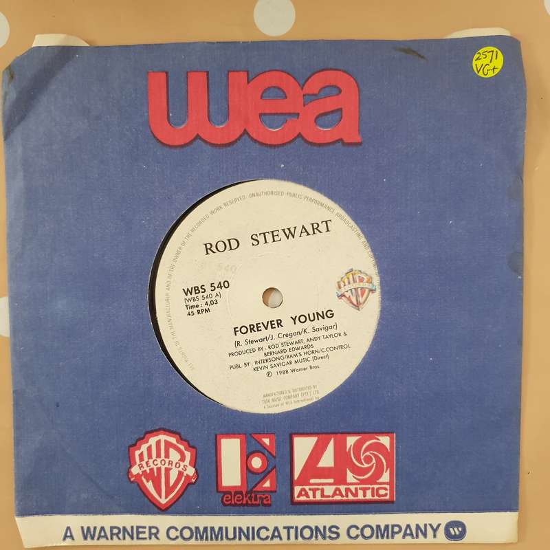Rod Stewart  Forever Young - Vinyl 7" Record - Very-Good+ Quality (VG+)