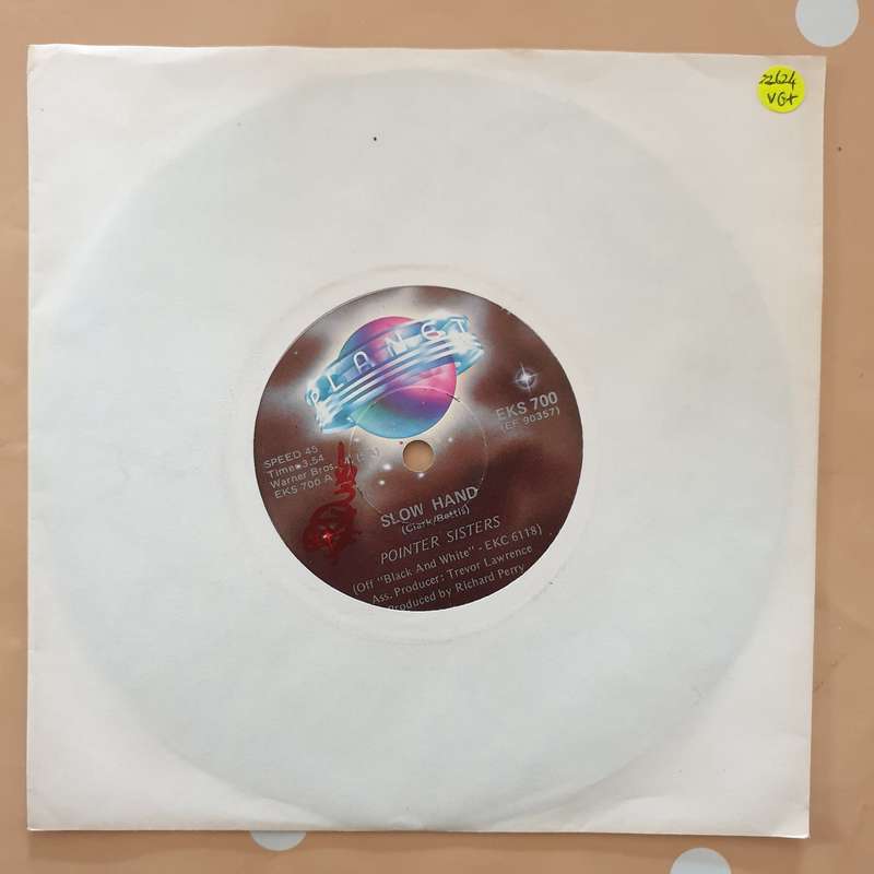 Pointer Sisters  Slow Hand - Vinyl 7" Record - Very-Good+ Quality (VG+)