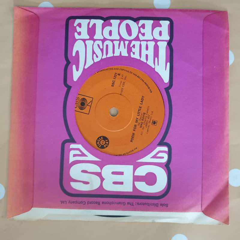 Mac Davis  Baby Don't Get Hooked On Me / Poem For My Little Lady - Vinyl 7" Record - Very-G...