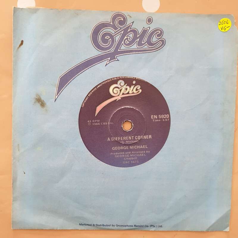 George Michael  A Different Corner - Vinyl 7" Record - Very-Good- Quality (VG-)
