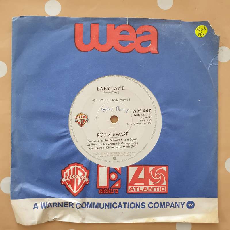 Rod Stewart  Baby Jane - Vinyl 7" Record - Very-Good+ Quality (VG+)