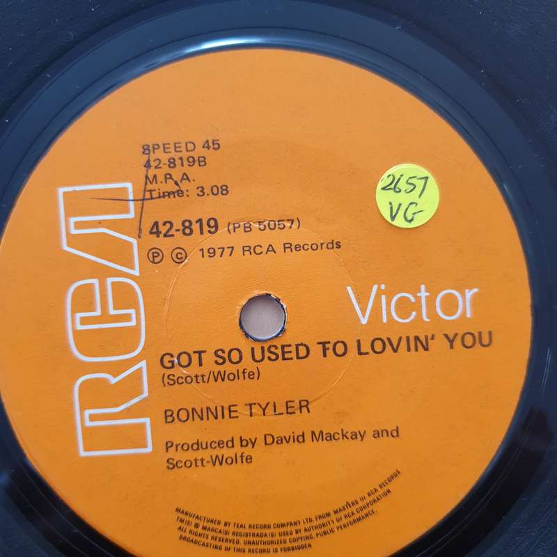 Bonnie Tyler  It's A Heartache - Vinyl 7" Record - Very-Good Quality (VG)