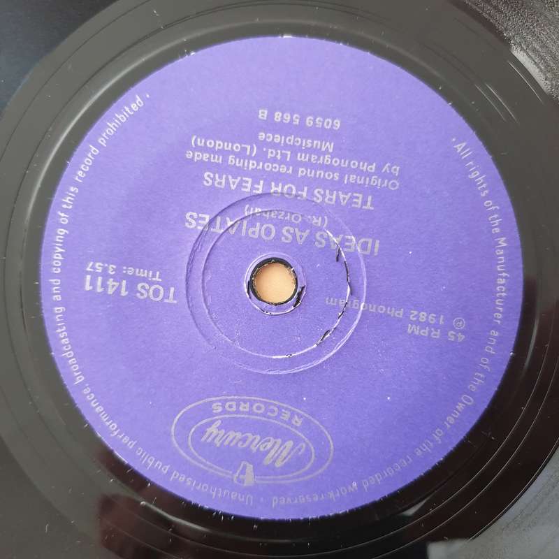 Tears For Fears  Mad World  - Vinyl 7" Record - Very-Good Quality (VG)
