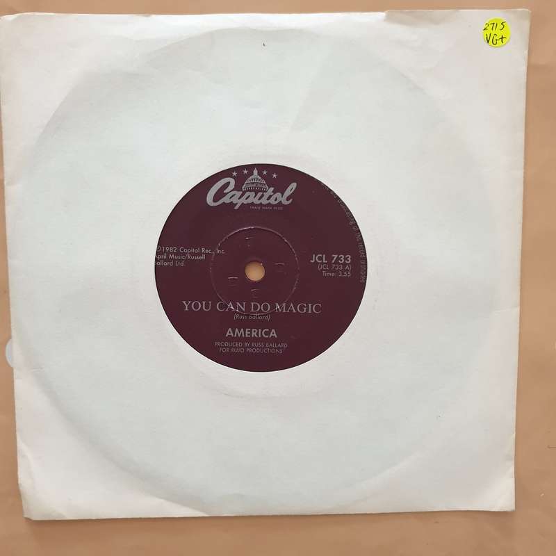 America  You Can Do Magic - Vinyl 7" Record - Very-Good+ Quality (VG+)
