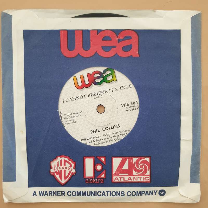 Phil Collins  You Can't Hurry Love - Vinyl 7" Record - Very-Good+ Quality (VG+)