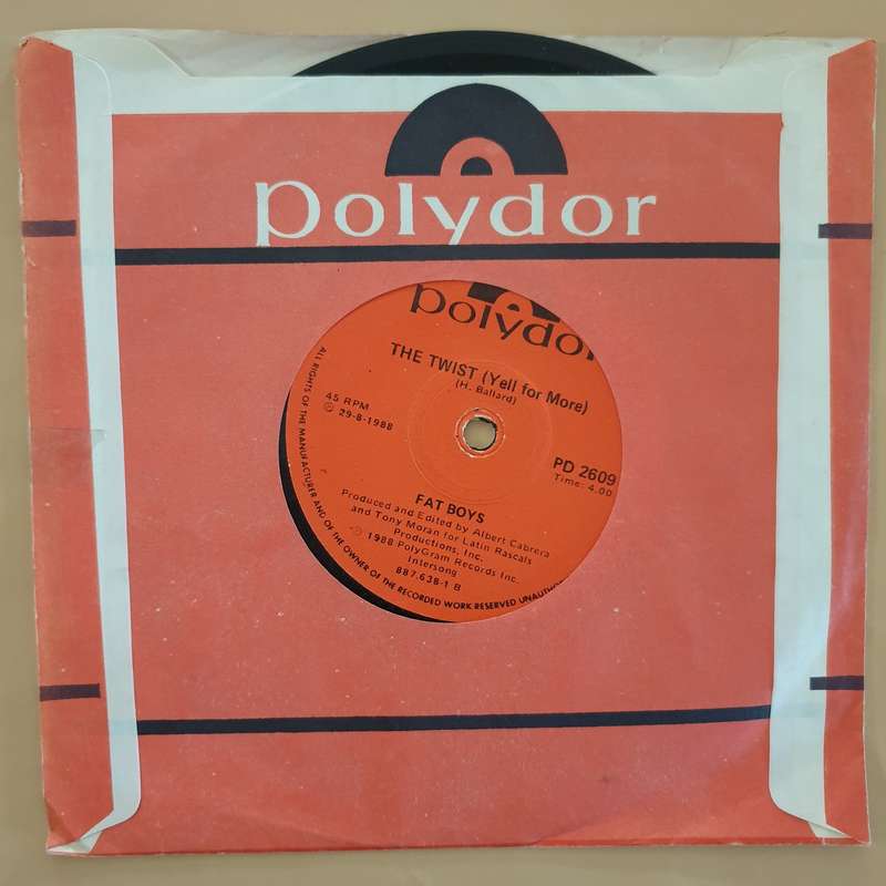 Fat Boys  The Twist- Vinyl 7" Record - Very-Good+ Quality (VG+)