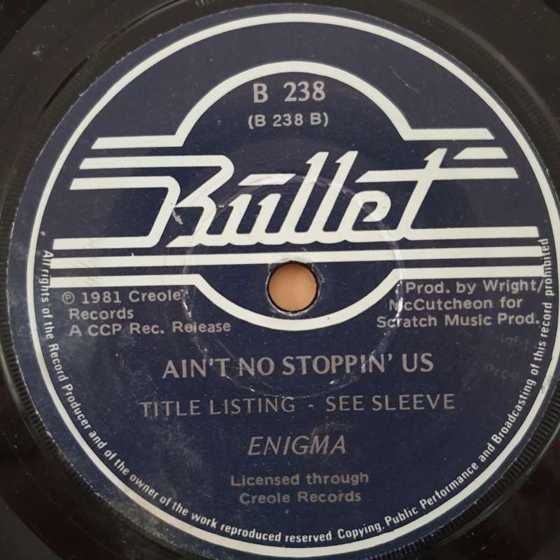 Enigma  Ain't No Stoppin' Us - Vinyl 7" Record - Very-Good Quality (VG)