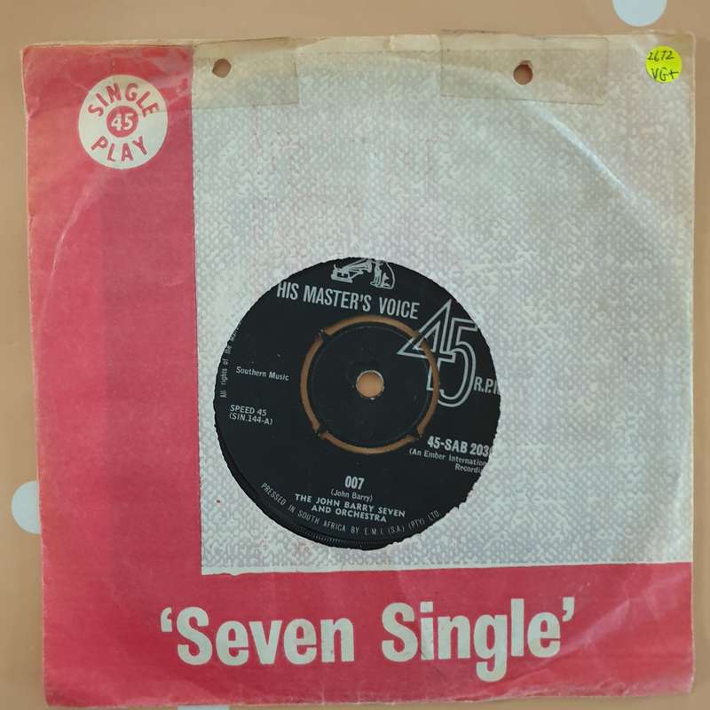 The John Barry Seven And Orchestra  007 / From Russia With Love - Vinyl 7" Record - Very-Go...