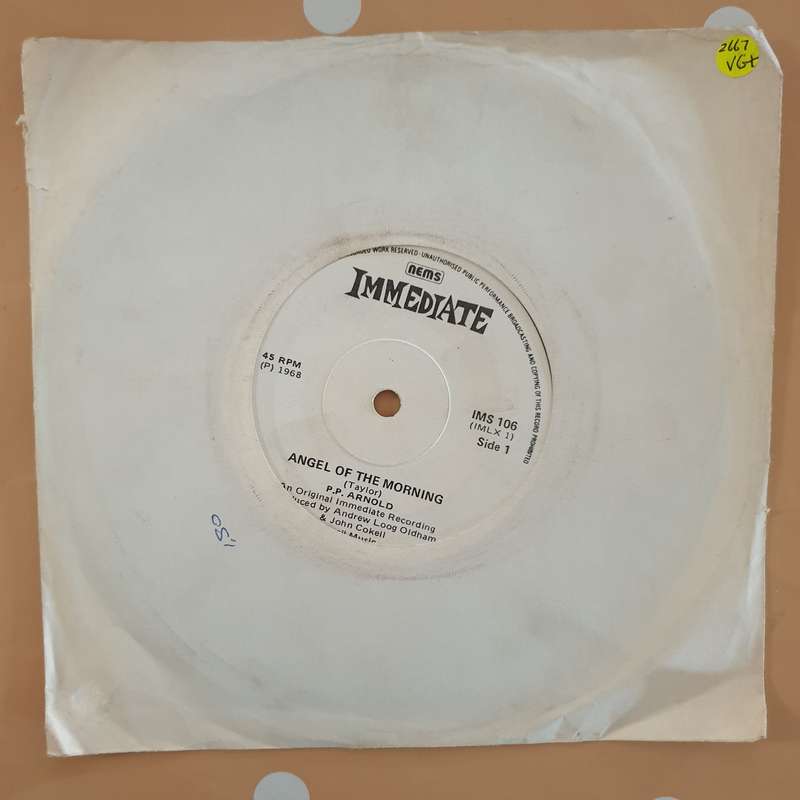 P.P. Arnold  Angel Of The Morning - Vinyl 7" Record - Very-Good+ Quality (VG+)
