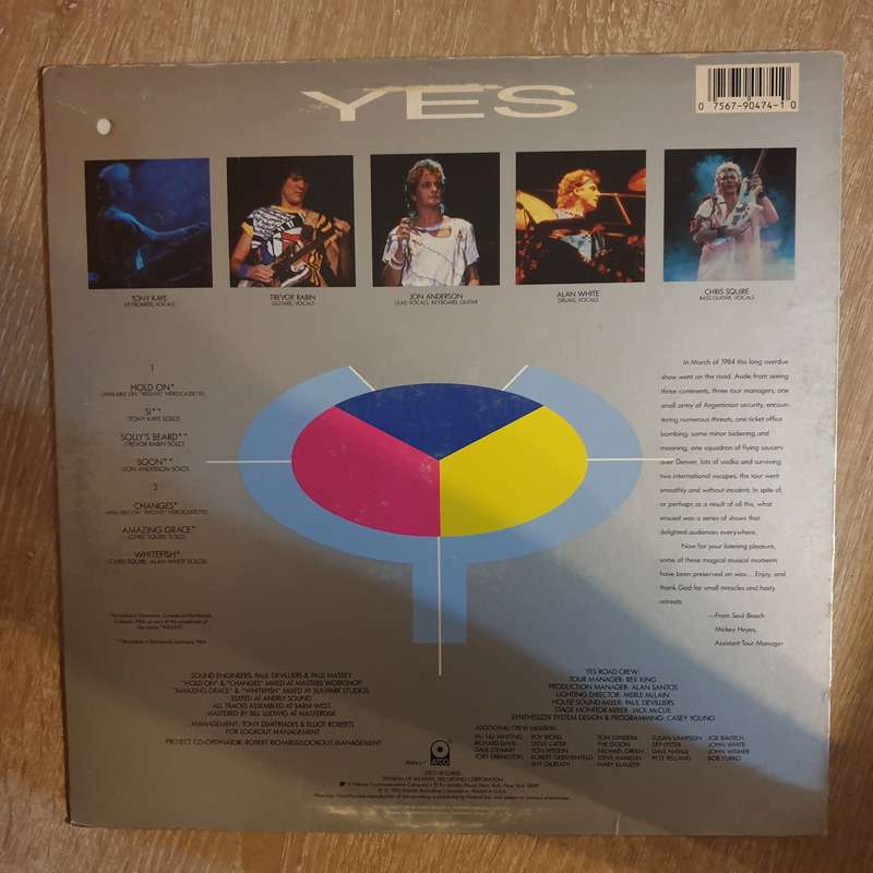 Yes  9012 Live - The Solos - Vinyl LP Record - Very-Good+ Quality (VG+)