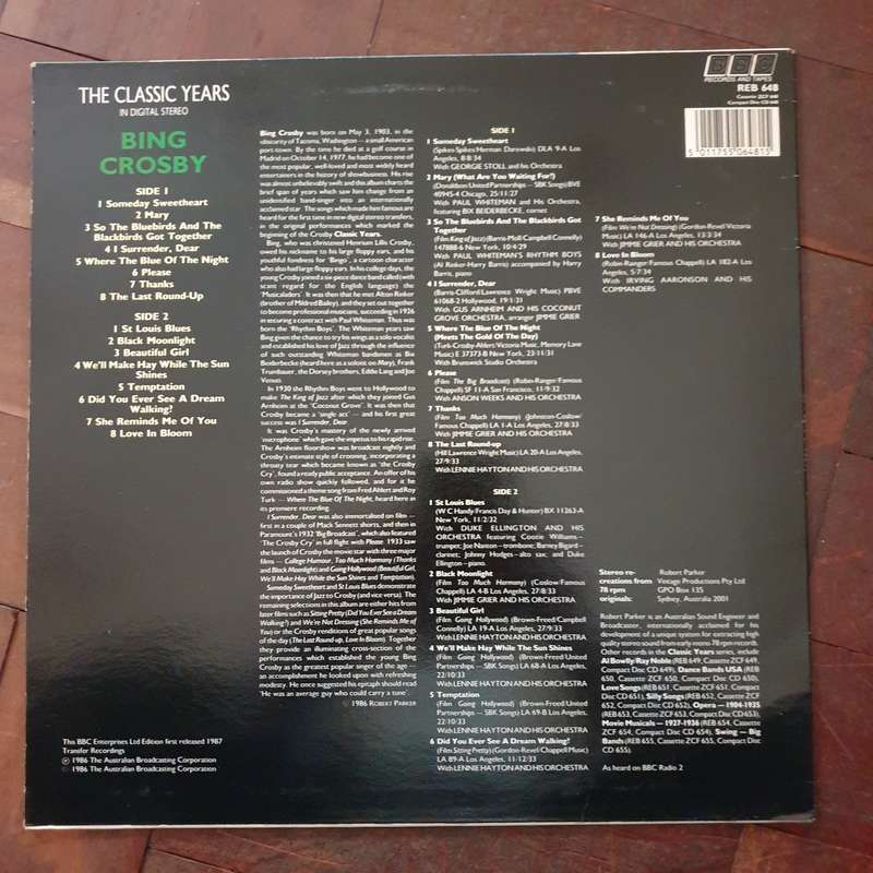 Bing Crosby  1927 To 1934 - The Classic Years In Digital Stereo - Vinyl LP Record - Very-Go...